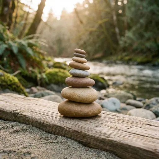 Balanced stones representing stability