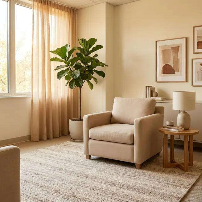 Cozy therapy office